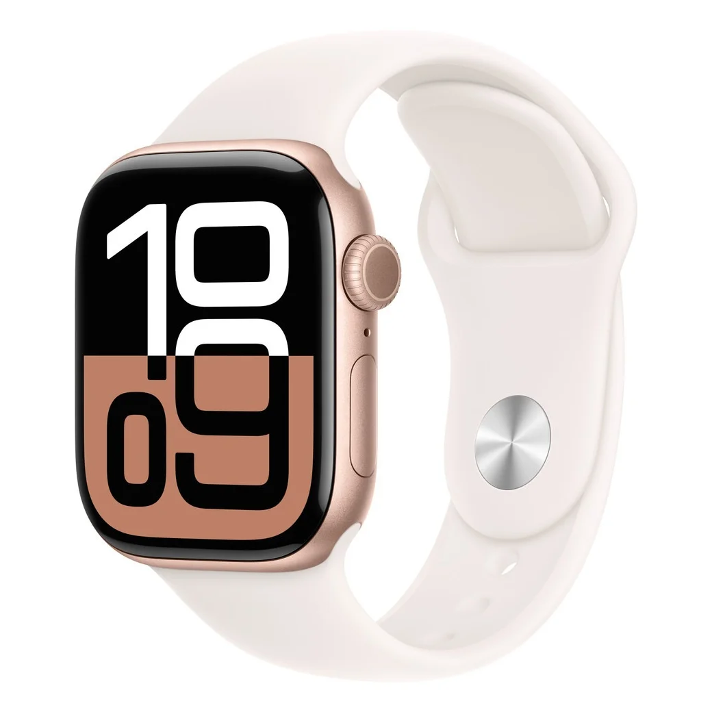 APPLE Watch Series 10 - 42 mm Rose Gold Aluminium Case with Light Blush Sport Band, S/M